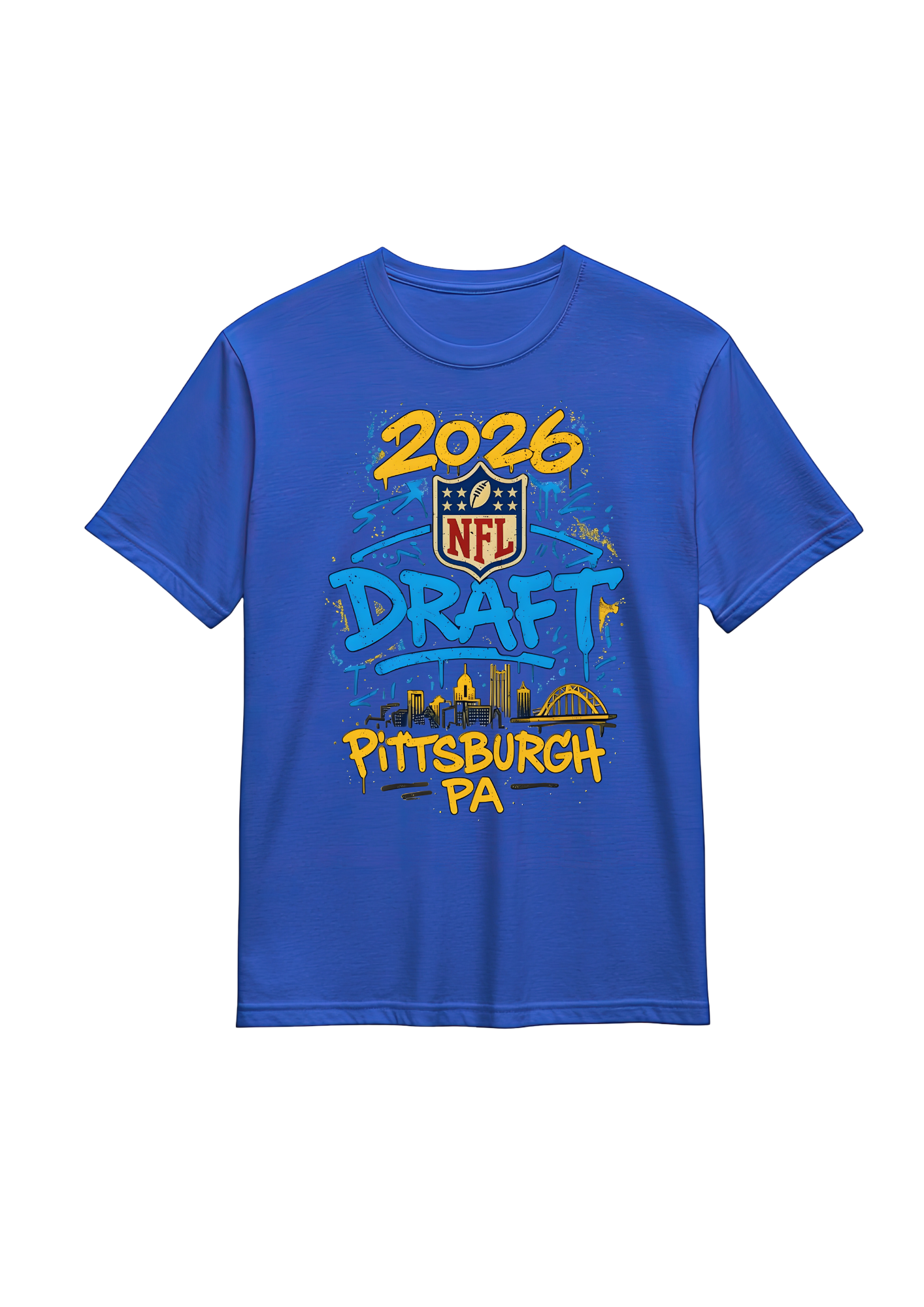 Royal Blue Nfl 2026 draft t-shirt