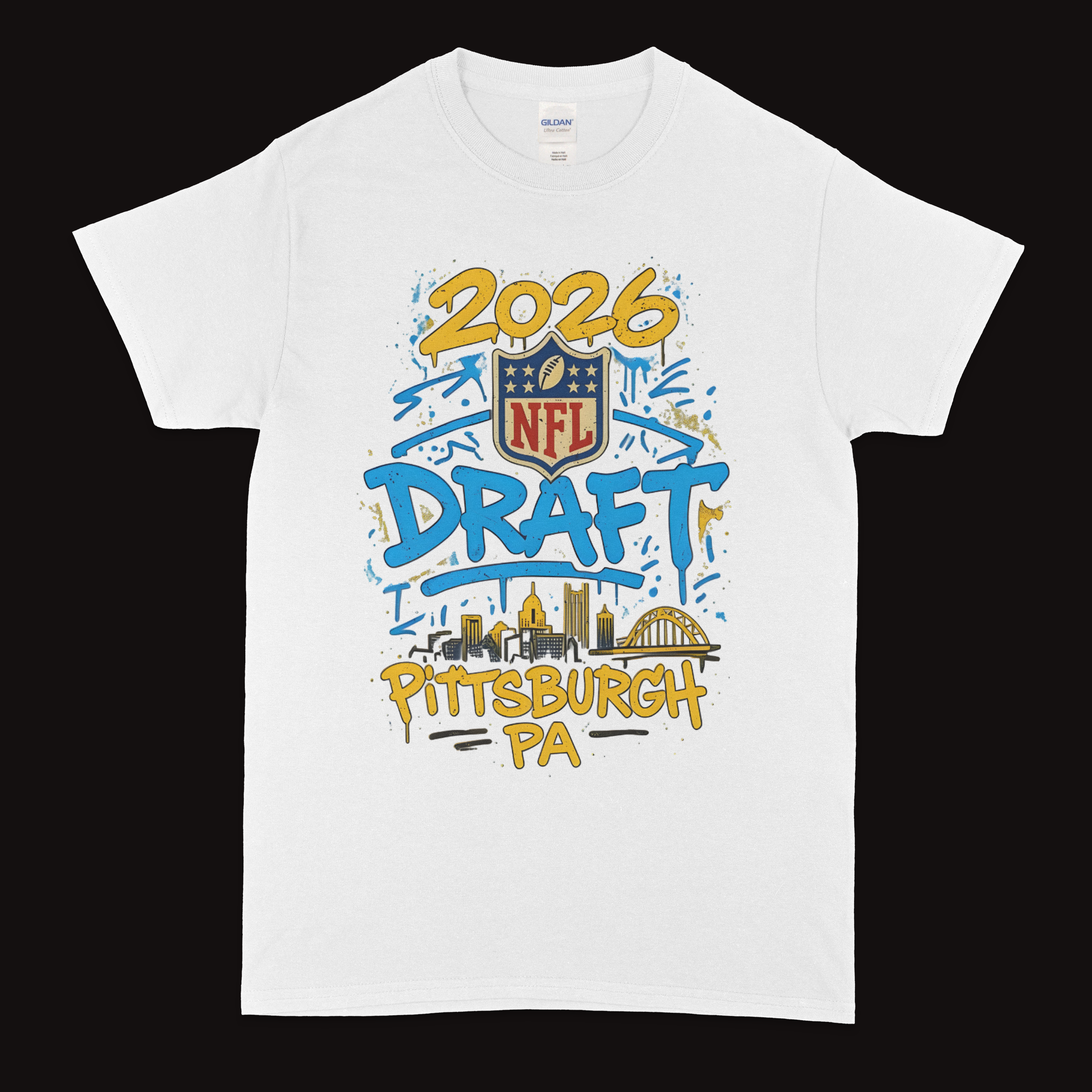 White Nfl 2026 Nfl draft t-shirt